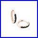 Black Round Cut Diamond Hoop Earrings 14k Rose Gold Over Womens Special